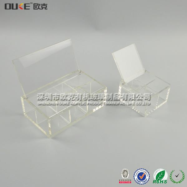 翻蓋多格有機玻璃收納盒