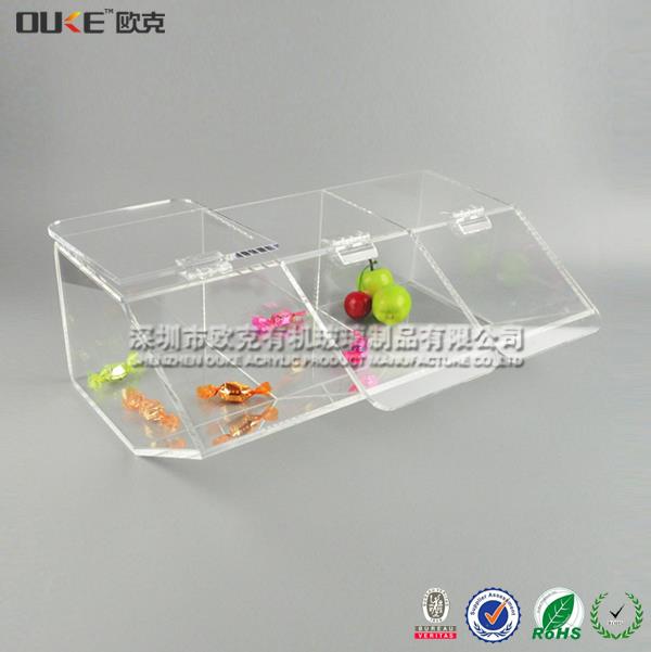 超市翻蓋亞克力干貨糖果盒