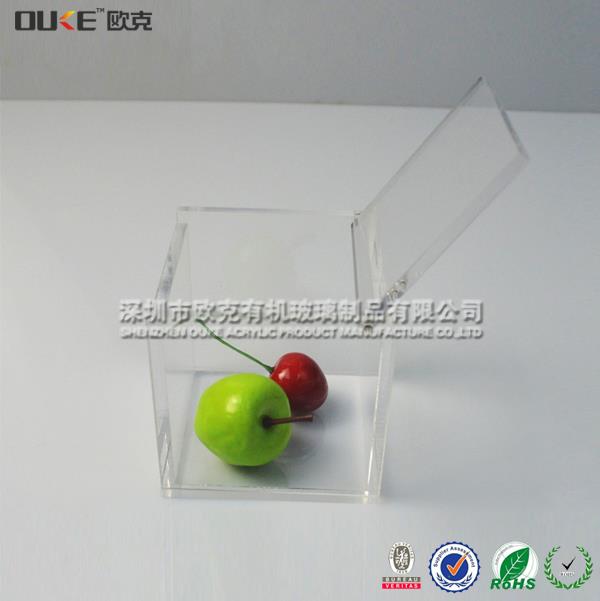 透明翻蓋有機(jī)玻璃零售盒