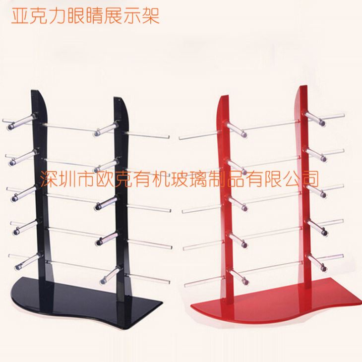 亞克力五層紅色眼鏡展示架