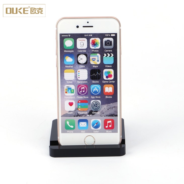 深圳亞克力工廠批發(fā)黑色創(chuàng)意有機(jī)玻璃手機(jī)支架