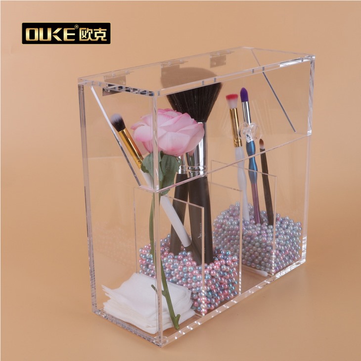 深圳亞克力定制高檔亞克力化妝刷存放盒
