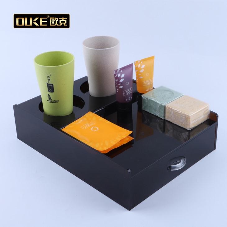 深圳有機玻璃加工廠直銷亞克力酒店浴室收納盒