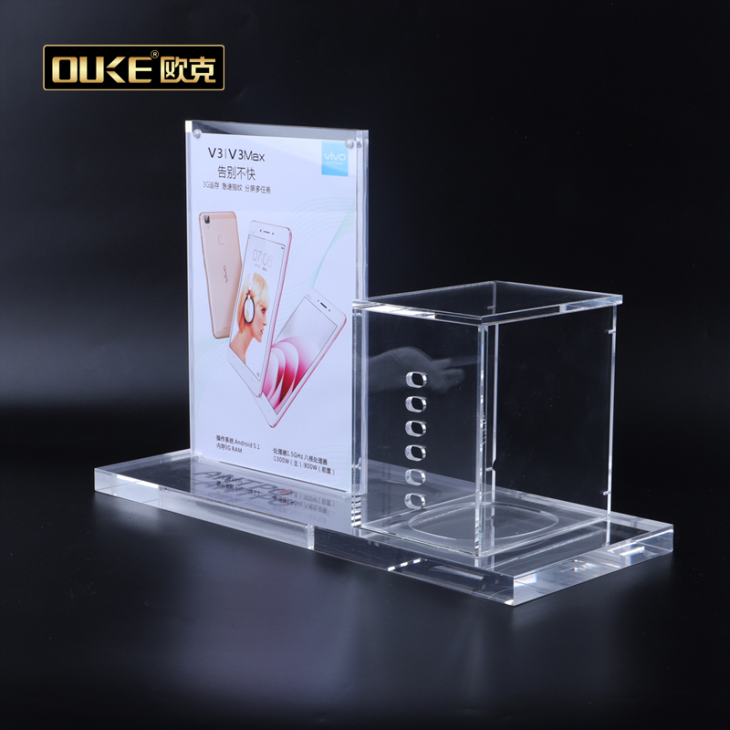 工廠直銷定制亞克力手機(jī)展示宣傳架