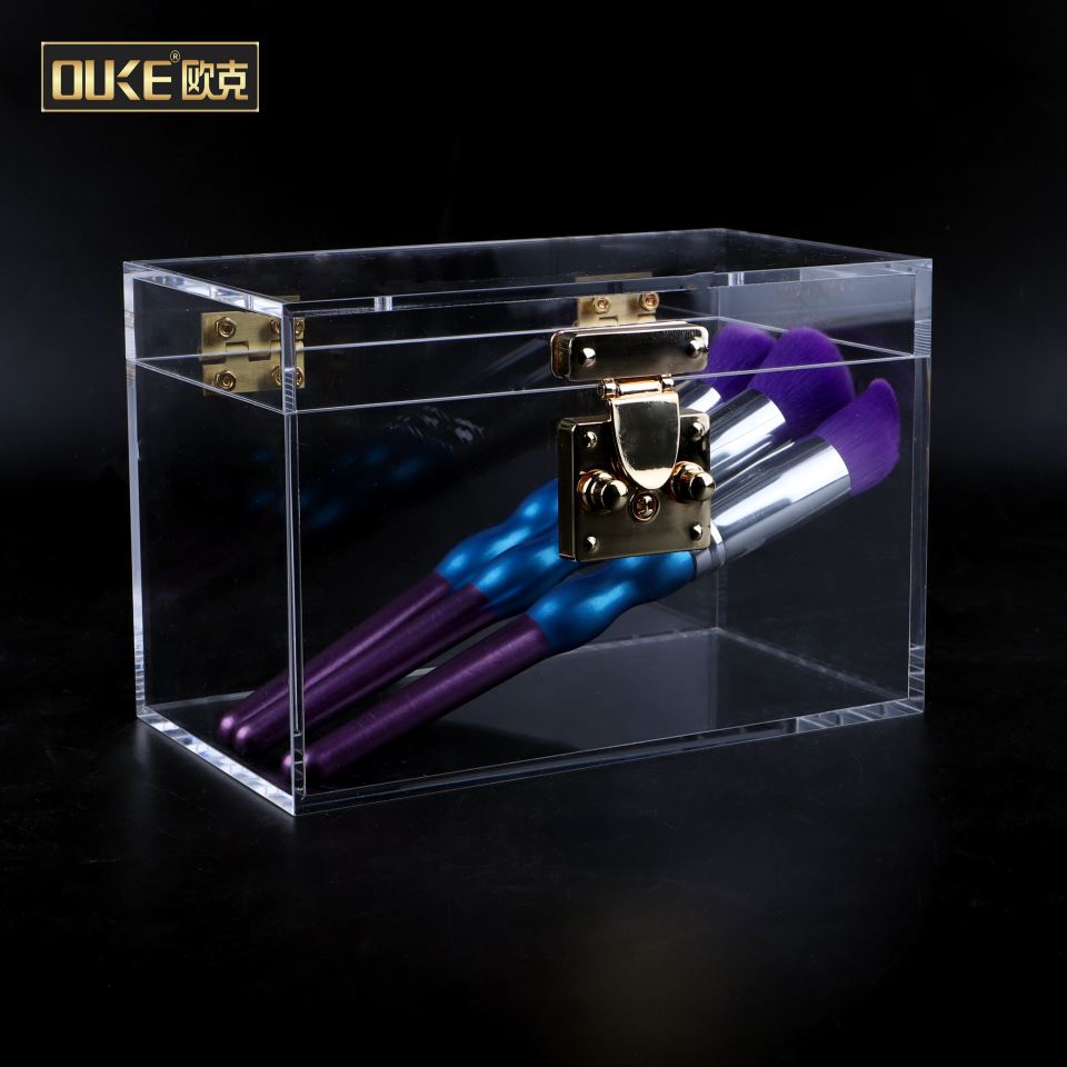 亞克力透明翻蓋防塵收納盒