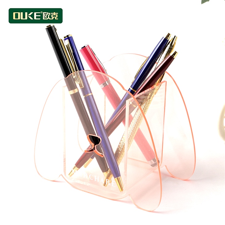 亞克力半透粉狗狗筆盒