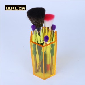 有機(jī)玻璃加工廠專業(yè)定制亞克力彩色化妝刷收納桶