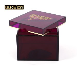 亞克力專業(yè)廠家定制高檔有機(jī)玻璃紫色收納盒