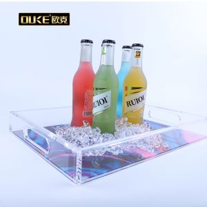 深圳廠家批發(fā)訂做酒店家用亞克力炫彩托盤