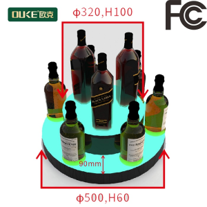 亞克力帶燈酒水展示架